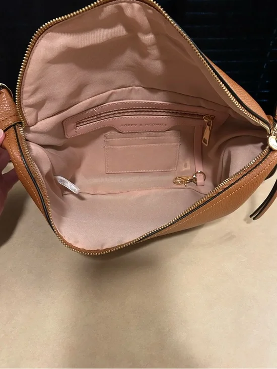 Poppy and Peonies Vegan Leather Crossbody Belt Bag - Picture 12 of 15